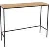MENZZO Console Uzoe L100cm Métal Noir et Bois clair