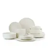 MIOLI Service de table minimaliste 18 pièces Ammeli 100% Porcelaine tacheté Crème TU