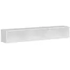 CALICOSY Meuble TV suspendu 3 portes blanc - L180 cm - 180 cm X 32 cm X 30 cm - RIGEL