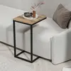 Wooden Art - Table d'appoint Davin noyer - 35x65x40 cm T.U