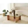 MENZZO Cotecosy - Table basse en verre et aggloméré Escape 105 x 65 x 40 cm