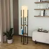 Opviq Lampadaire 8115, noir/or/blanc, métal/canvas, hauteur 130cm