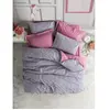 Elizabed - Parure housse de couette Penny rose/violet 240x220 cm