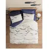 Parure de lit coton ranforcé 220x240 - Bleu foncé