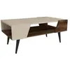 MENZZO Table basse Niraj 90x53,6cm Bois foncé et Noir