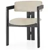 Wooden Art - Chaise CO gris clair/noir - 58x76x49 cm T.U