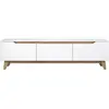 CALICOSY Meuble TV 3 portes - L180 cm - 180 cm X 35 cm X 48,6 cm - D1 - 2472