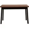 MENZZO Table à manger extensible Avre Bois foncé et Noir