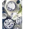 Mioli - Service de table en porcelaine bleu/blanc - 24 Pièces OS