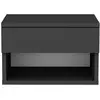 EMOB Table de chevet nando - 29x45x32 cm - mdfnoir