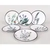 MIOLI - Assiette en céramique Green garden (Lot de 6) Assiettes plates 25 cm