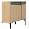 MENZZO Buffet Bravi L120cm Bois clair et Anthracite
