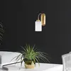 MENZZO Applique murale 1 lampe style vintage Cary Métal Or et Verre ambre Blanc