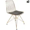 Wooden Art - 2 Chaises Tivoli 273 dorées - 46x81x42.5 cm T.U