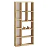 Bibliothèque en bois "Demios" - 75 x 18 x 170 cm - Chêne Saphir