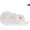 Mioli - Service de table en porcelaine Jupiter blanc/doré - 24 Pièces ...