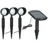 Spots led avec panneau solaire déporté 9x0,06W IP44 6400K - Noir