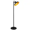 Opviq Lampadaire - MENZZO - Totomi - 145cm - Métal Noir et Or - E27 Max 40W