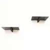 Homitis - 2 Etagères murale en métal WR042 brun/noir - 21x6x15 cm T.U