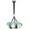 Opviq Suspension Sivani MR-629, turquoise, métal 7 lampes en faisceau