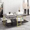BOBOCHIC Skye Decor, Polka - Black, tables basses, or, 91,5 x 36,6 x 61,5 cm