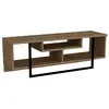MENZZO Meuble TV Nikolai L120cm Bois clair et Noir TU