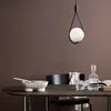 Opviq Cotecosy - Suspension boucle 1 lampe globe Zenon Verre Blanc et Métal Noir