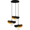 Opviq Suspension 3 lampes escalier Tools 30cm Métal Noir et Or TU