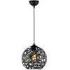 'merkloos' Suspension filaire en métal à hauteur réglable CELINDRA - D. 25 x H. 39/119 cm - Noir
