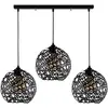VENTE-UNIQUE Opviq Suspension Fellini MR-786 à 3 lampes linéaire noir