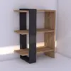 Wooden Art - Bibliothèque  Ova anthracite/bois - 51.8x70x25 cm T.U