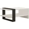 Cotecosy - Table basse Kailua L80cm Bois Blanc et Anthracite
