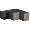 BOBOCHIC Meuble tv design cubique 2 tiroirs stairz gris foncé et taupe Stairz