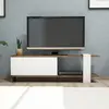 DECORATIE Meuble tv design scandinave gaye - l. 120 x h. 37 cm - blanc