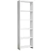 Wooden Art - Bibliothèque new blanc - 160x50x19.6 cm T.U