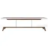 Meuble TV Floor - EMOB - Blanc - Scandinave - Moderne - Aspect bois