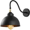 Opviq Applique murale coupole col de cygne Blaenau D21cm Métal Noir