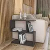 Kalune Design Table d'Appoint en Anthracite avec Étagère, 60x60x20 cm, Pour Salon Minimaliste ou Bureau