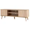 Wooden Art - Meuble TV Truva beige - 140x50x40 cm T.U