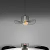 SPLENDOUR LIGHTING Suspension filaire droit 1 lampe chapeau Bert D38cm Métal Noir