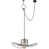 ’merkloos’ Ozaia - Suspension filaire 1 lampe chapeau Bert D50cm Métal Noir