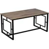 MENZZO Table de salle à manger alyan l160cm bois foncé et noir Alyan