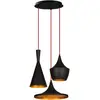 MENZZO Cotecosy - Suspension 3 lampes escalier Klipsch D51cm Métal Noir et Rouge