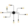 ALLURE Applique murale en métal TRUVA - 8 ampoules - L. 140 cm - Noir