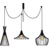 MENZZO Cotecosy - Suspension araignée filaire 3 lampes Snaya Métal Noir