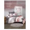 Elizabed - Parure Housse de couette Leron gris/rose/blanc 240x220 cm