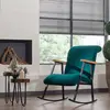 MENZZO Fauteuil à bascule Vitocha Tissu Bleu pétrole
