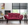 Canapé 2 Places Transformable En Lit Tissu Bordeaux Pliaz 155cm