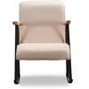 MENZZO Fauteuil à bascule Vitocha Tissu Blanc crème