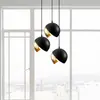 Opviq Suspension Berceste 252-S2 noir/or métal à 3 lampes ronde